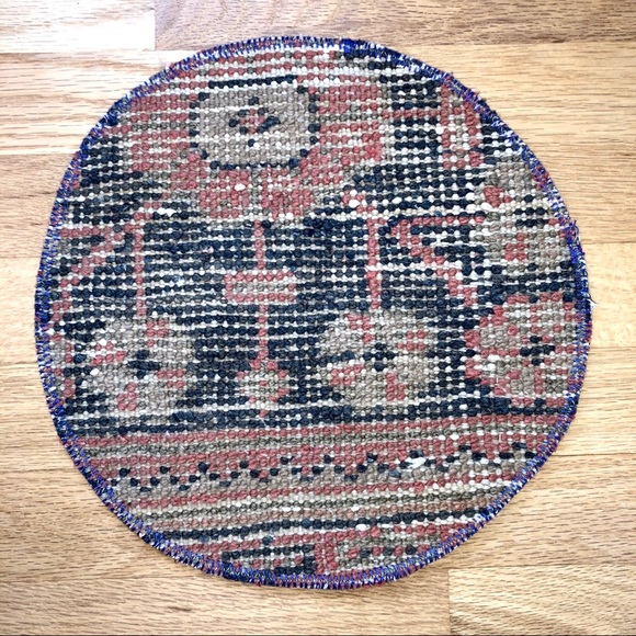 Vintage Turkish Pillow and Tiny Rug - Picture 5 of 10